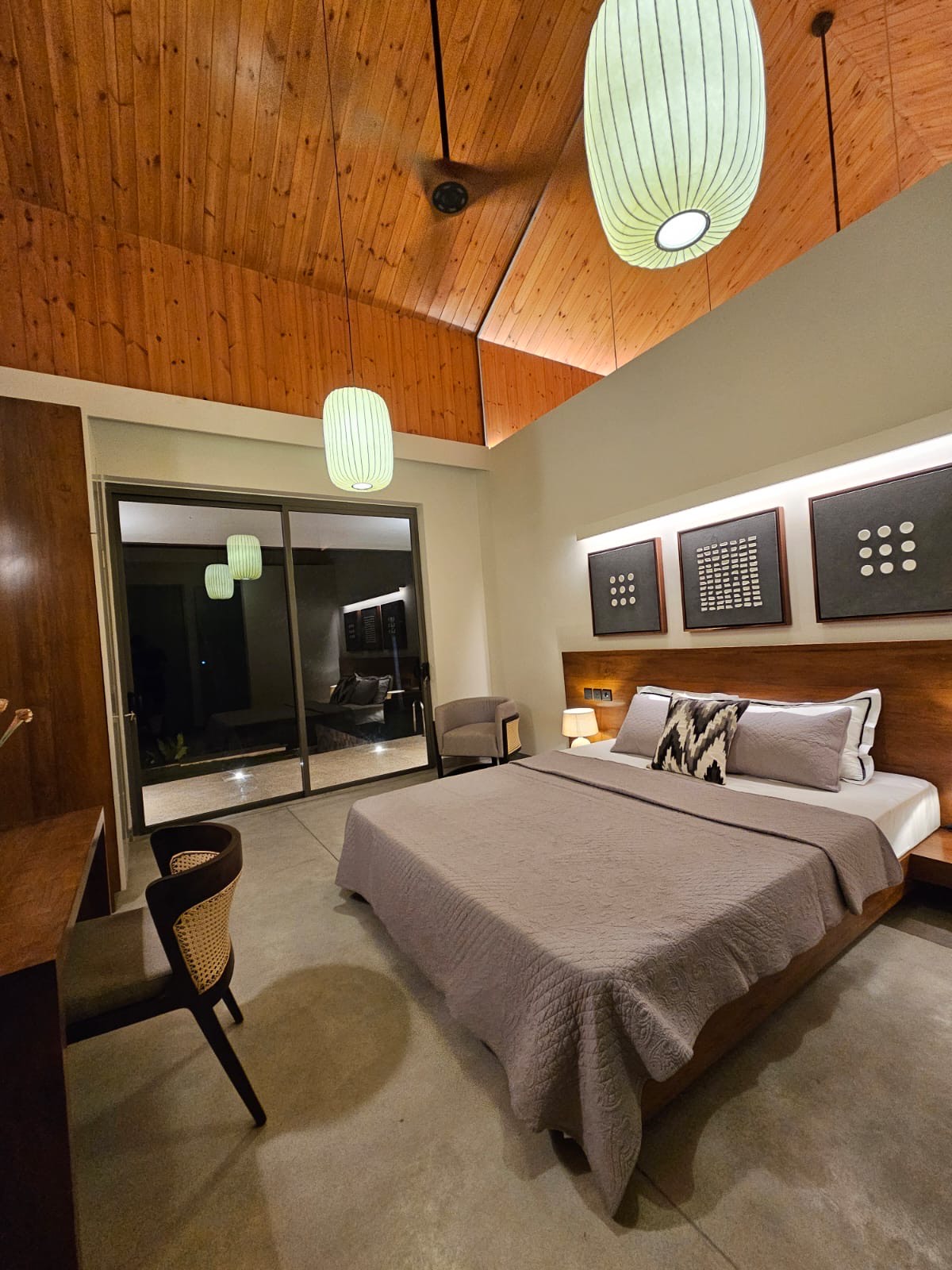 Master bedroom at night