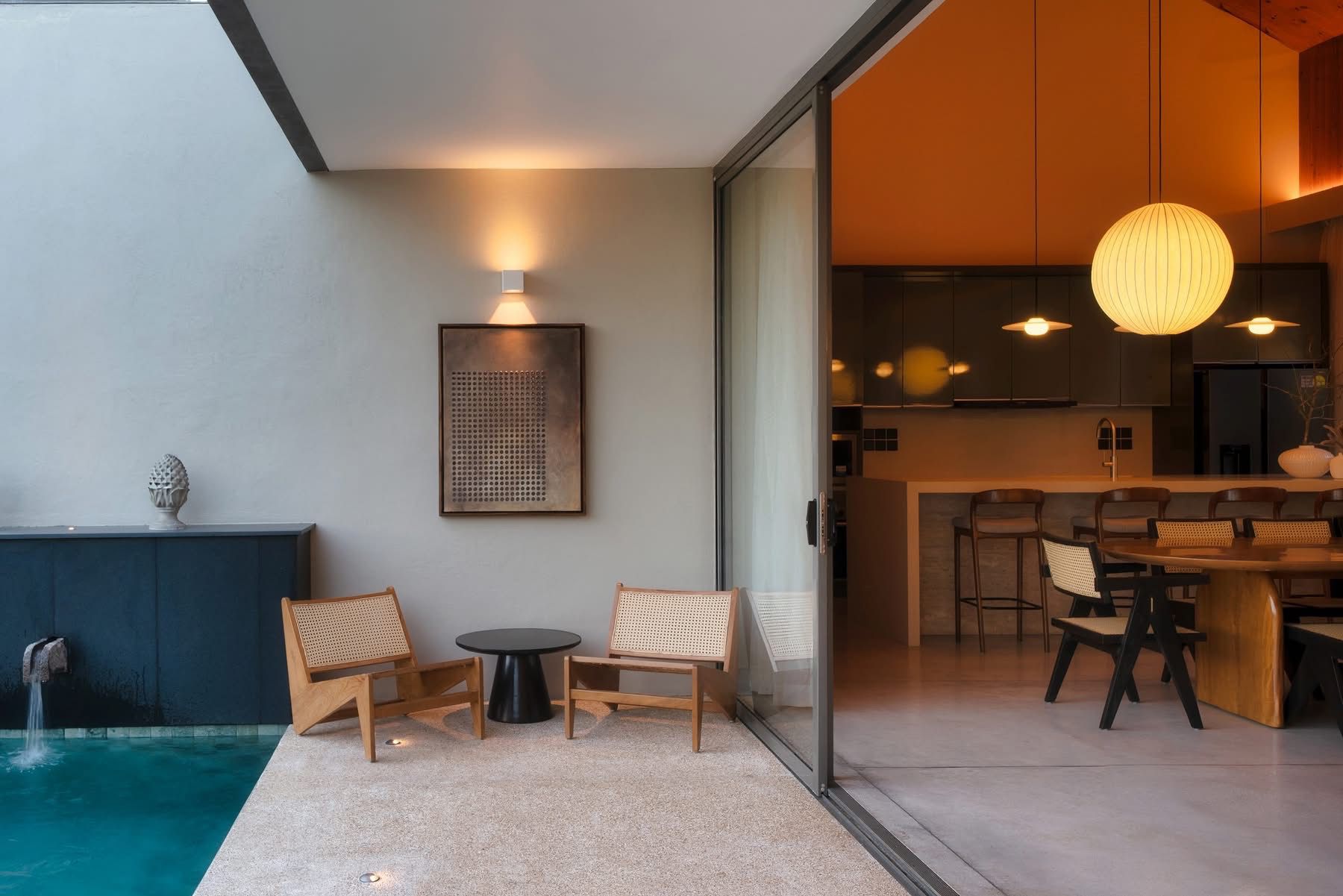 Pool terrace and dining